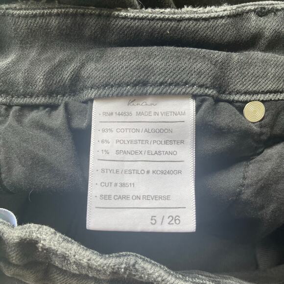 KanCan Black Distressed Button Fly Jean Jeggings Size 5/26 - Picture 4 of 12